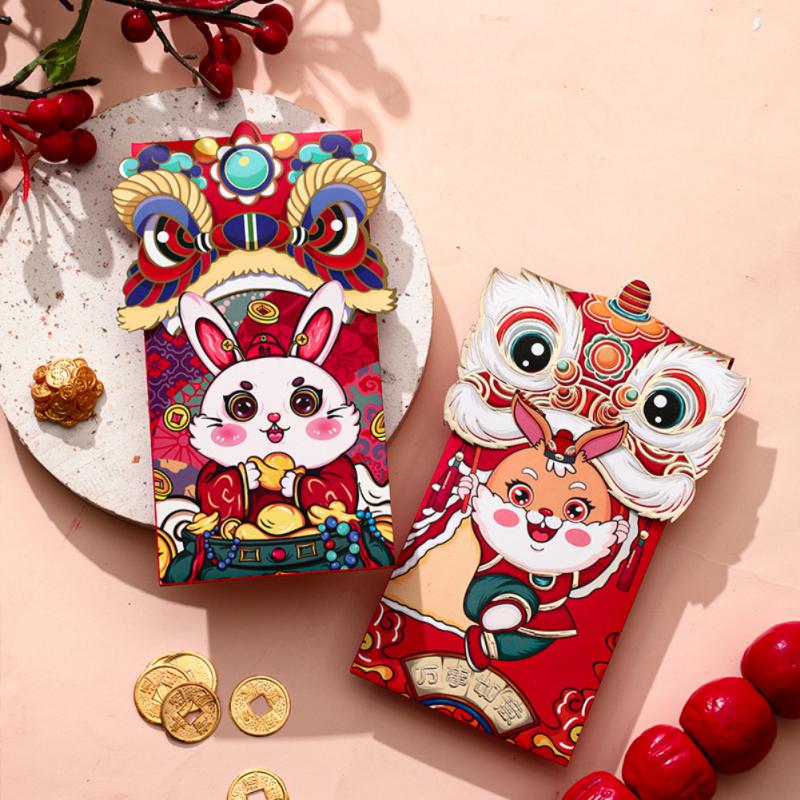 4pcs Red Envelopes Chinese New Year Hongbao Year Of The Rabb
