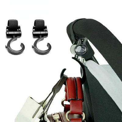 1/2pcs PU Leather Baby Bag Stroller Hook Pram Rotate 360 Deg