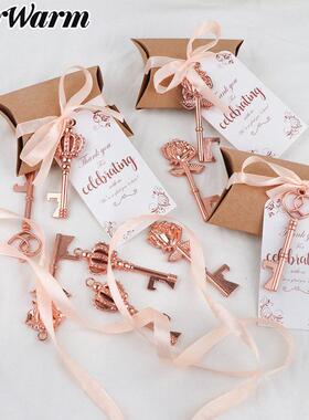 Wedding Gifts for Guests 100pcs Rose Gold Key Bottle Opener
