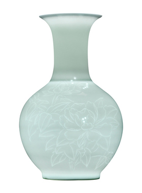 Ceramic Hand-Painted Egg-Shell Porcelain Half Knife Mud Vase