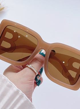 Brand Fashion Square Sunglasses Woman Mirror Black Gradient
