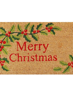 Merry Christmas Mat Outdoor Carpet Doormat Xmas Ornament Chr