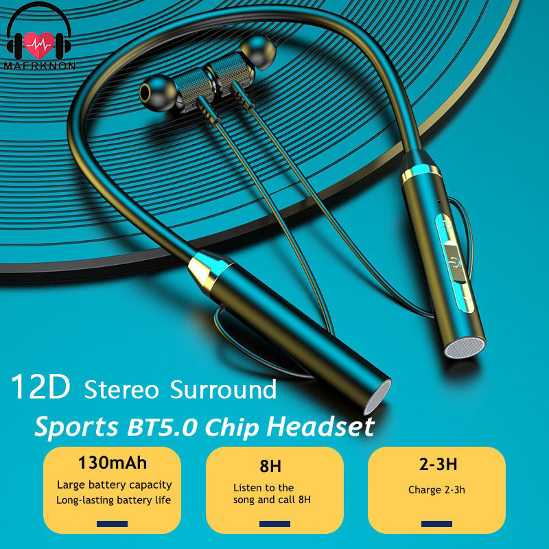 12D Stereo Surround Bluetooth Headphone Wireless Bluetooth 5 影音电器 蓝牙耳机 原图主图