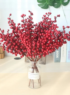 Berry Artificial Flower Fake Red Berries Christmas Flower Ne