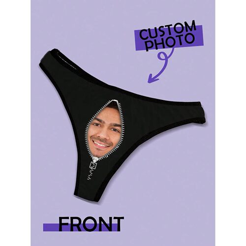 Custom Face Thong For Women Personalized Lace Underwear Vale