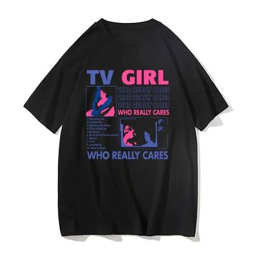Plus Size nd Tv Girl Lovers Rock Song Print T-shirt Men Wome