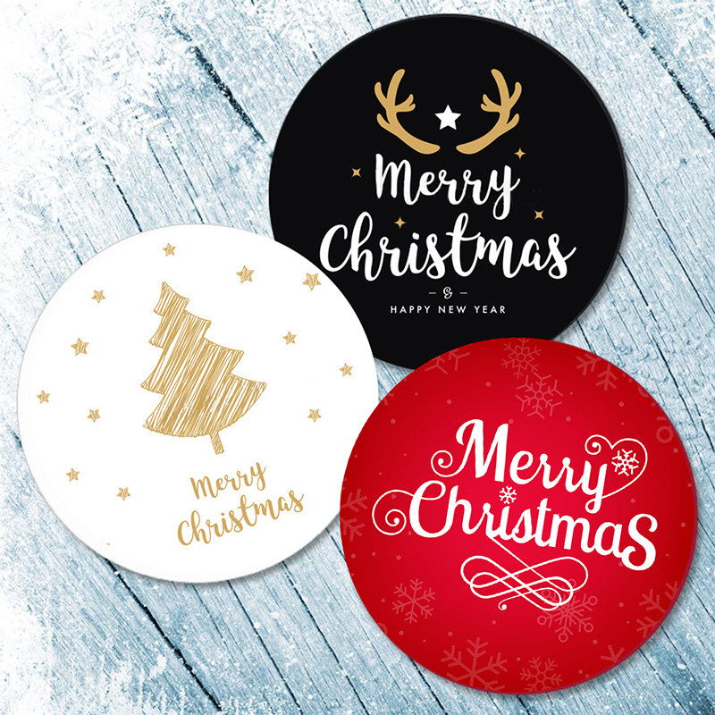 5/4.5cm christmas gift sealing stickers sealing self-adhes