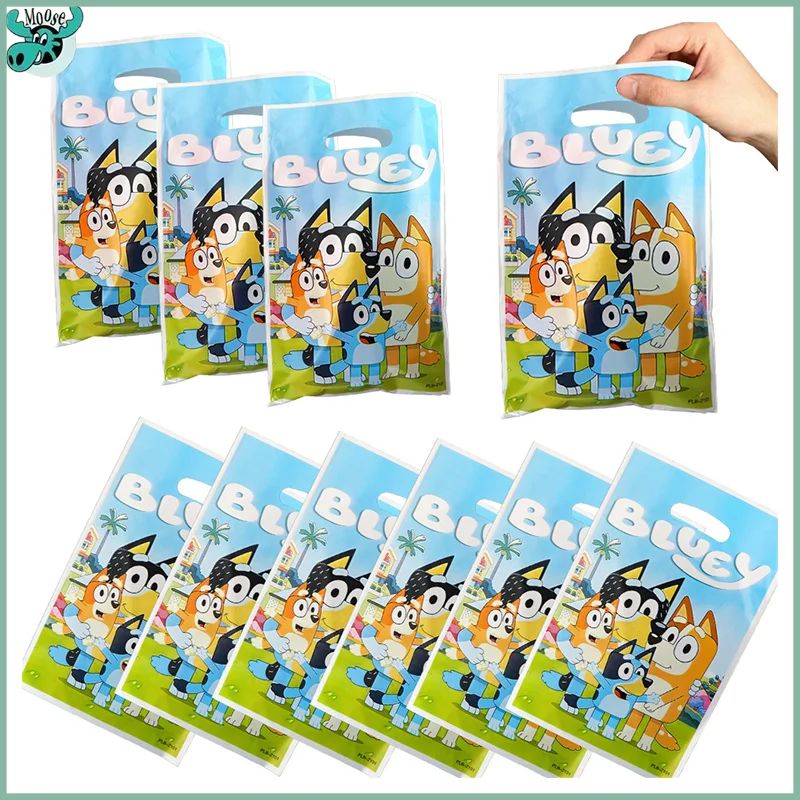 50/100pcs New Cartoon Bluey Dog Gift Bag Cute Bingo Snacks B