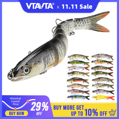 VTAVTA 10/14cm Sinking Wobblers Fishing Lures Jointed Crankb