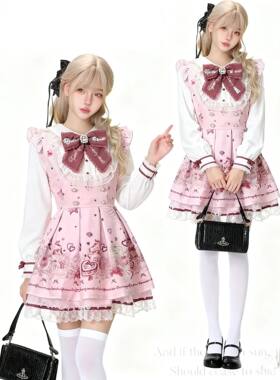 Japanese Cute Sweet  Dress 2025 Y2k Spring New Production Pr