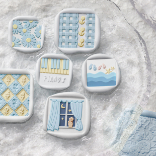 Square Stamp Flower Beach Sealing Wax Multilayer Seal