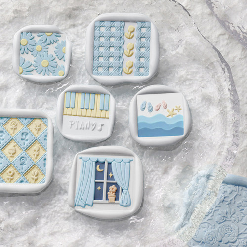 Wax Seal Stamp Square/Flower/Beach Multilayer Sealing Stamp