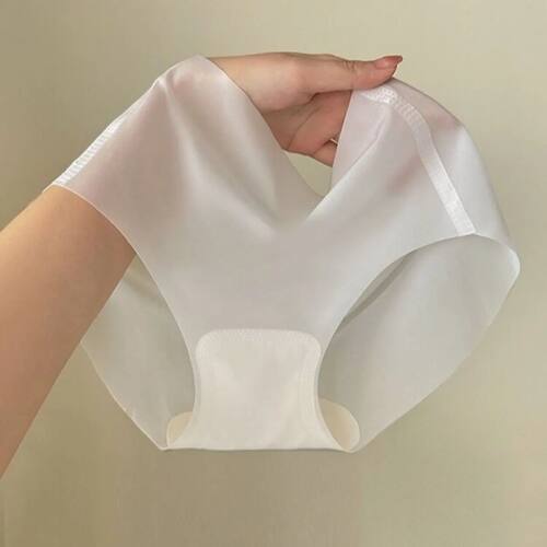 Summer Ice Silk Seamless Underwear for Women Ladies Ultra-th