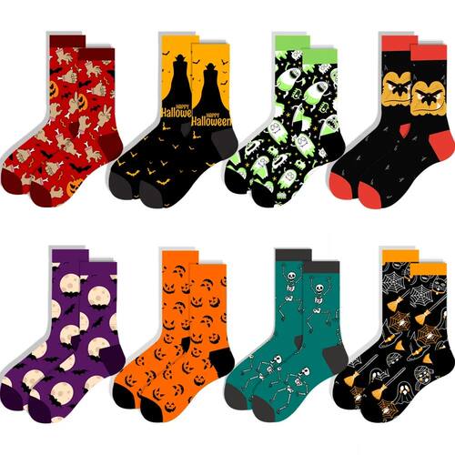 1 pair Autumn and winter new Halloween male socks skull alie