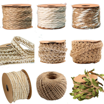 5M Natural Jute Rope Ribbon Crafts Party Wall Hangings Weddi
