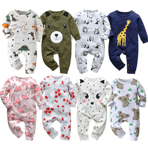 Newborn Baby Boys Girls Romper Pajamas Infant Clothing Cotto
