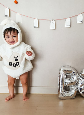 Halloween Newborn Infant Baby Girl Boy Romper Cute Boo Print