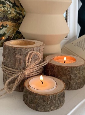 Wooden Tea Light Candle Holders for Wedding Centerpieces Hal