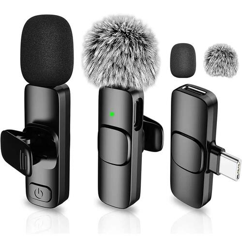 Wireless Lavalier Lapel Microphone for iPhone, iPad,  Video