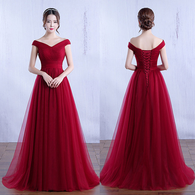 Beauty-Emily Long Evening Dresses Elegant Off Shoulder Party