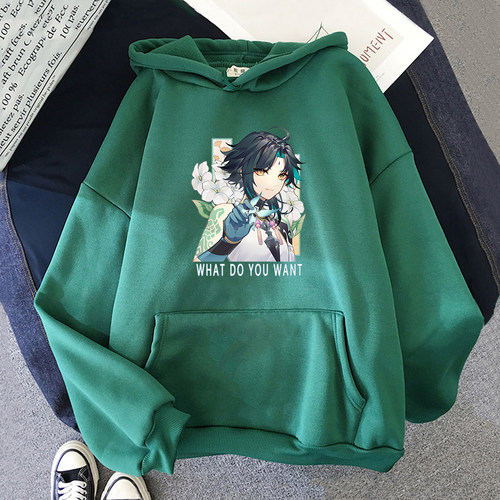 Hot Game Anime Hoodie Handsome Xiao Print Genshin Impact Pun