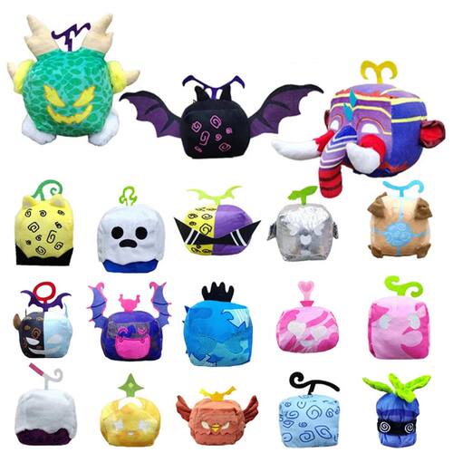 Blox Fruits Anime Game Plush Toy Fruit Leopard Pattern Box P