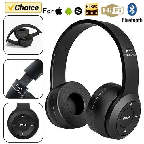 Stereo P47 Headset 5.0 Bluetooth Headset Folding Series Wire