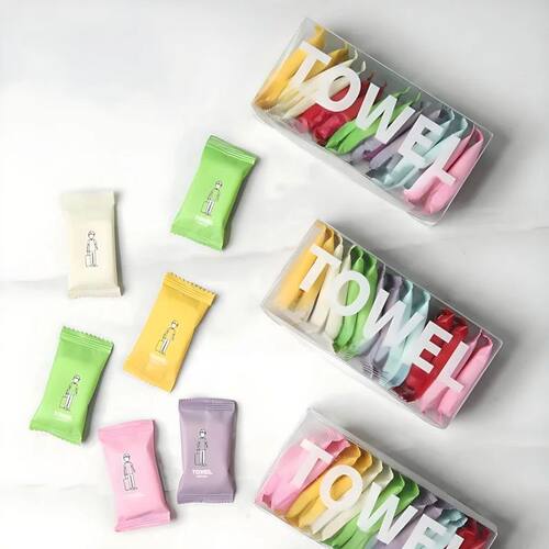 1 Pcs Compressed Cotton Disposable Face Towels, for Travel.
