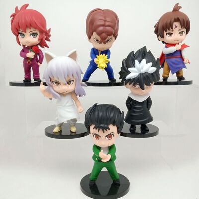 6pcs/Set YuYu Hakusho Anime Figure Urameshi Yuusuke Yoko Kur