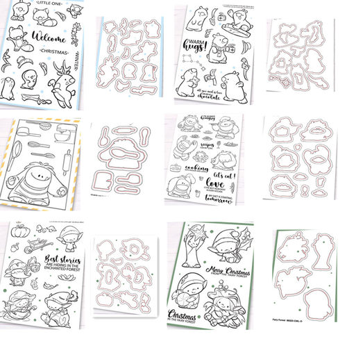 2021 New Christmas animals  Clear Stamp /Seal for DIY scrapb