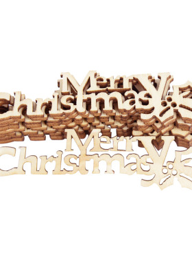 10pcs Wooden Merry Christmas Letters DIY Wood Craft Table Ch