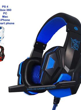 Gaming Headphones Headset Deep Bass Stereo Wired Gamer Earph