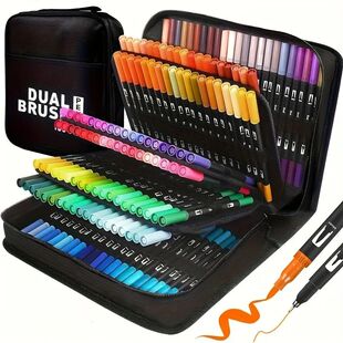 Vibrant Double-Ended Watercolor Markers – Art Set for Drawi