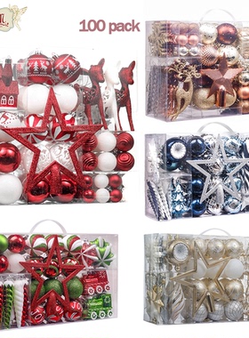 Valery Madelyn100Pack Christmas Ball Luxury Xmas Tree Hangin