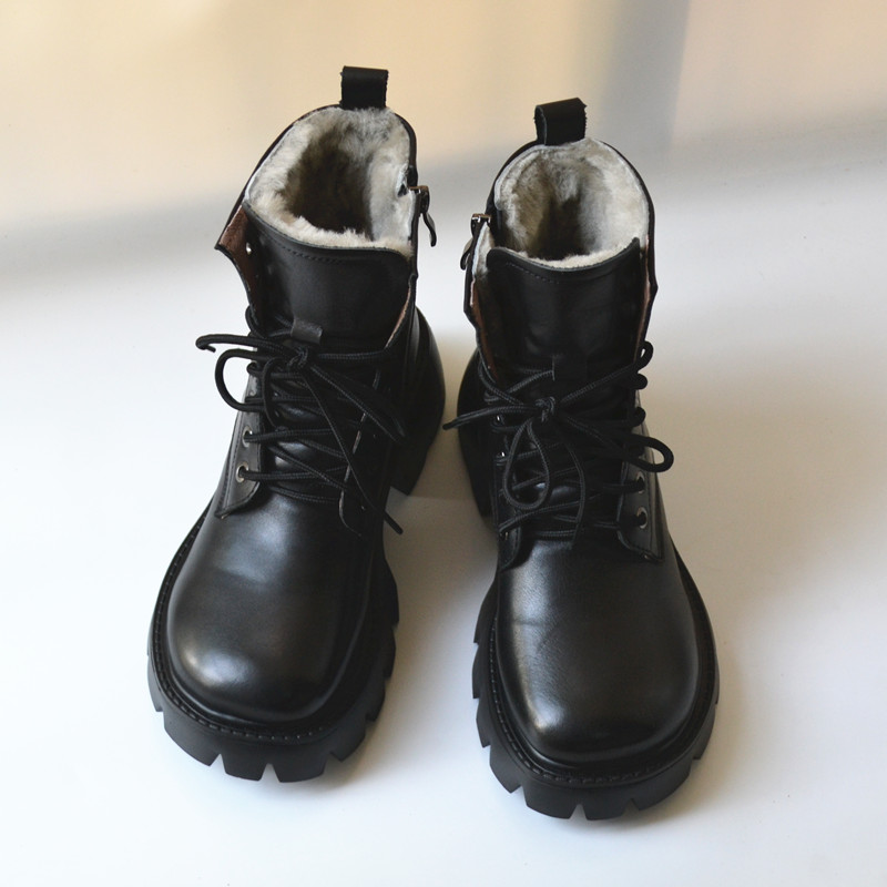 纯羊毛大棉鞋松糕保暖雪地靴