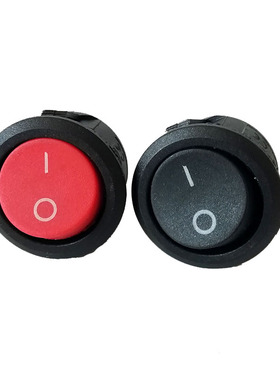 12V10A圆型翘板拇指开关220V汽车电器改装 2脚红色不带灯新品推荐