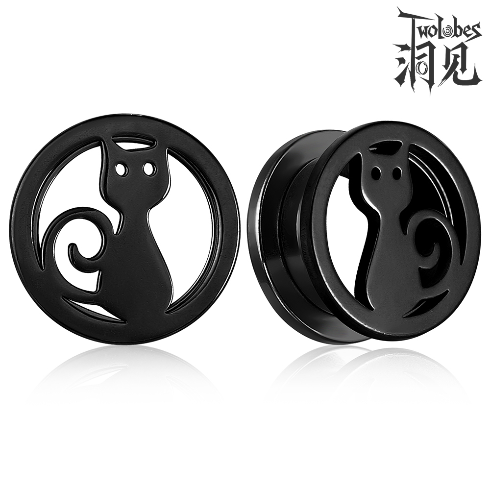 洞见呆萌猫耳扩夸张耳环