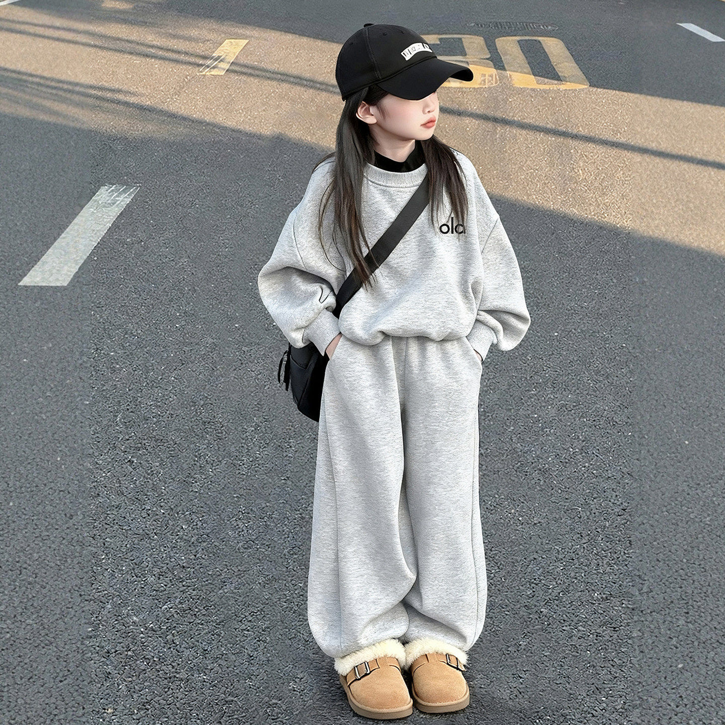 品牌正品女童春装运动卫衣套装儿童整套穿搭2026新款春秋季两件套