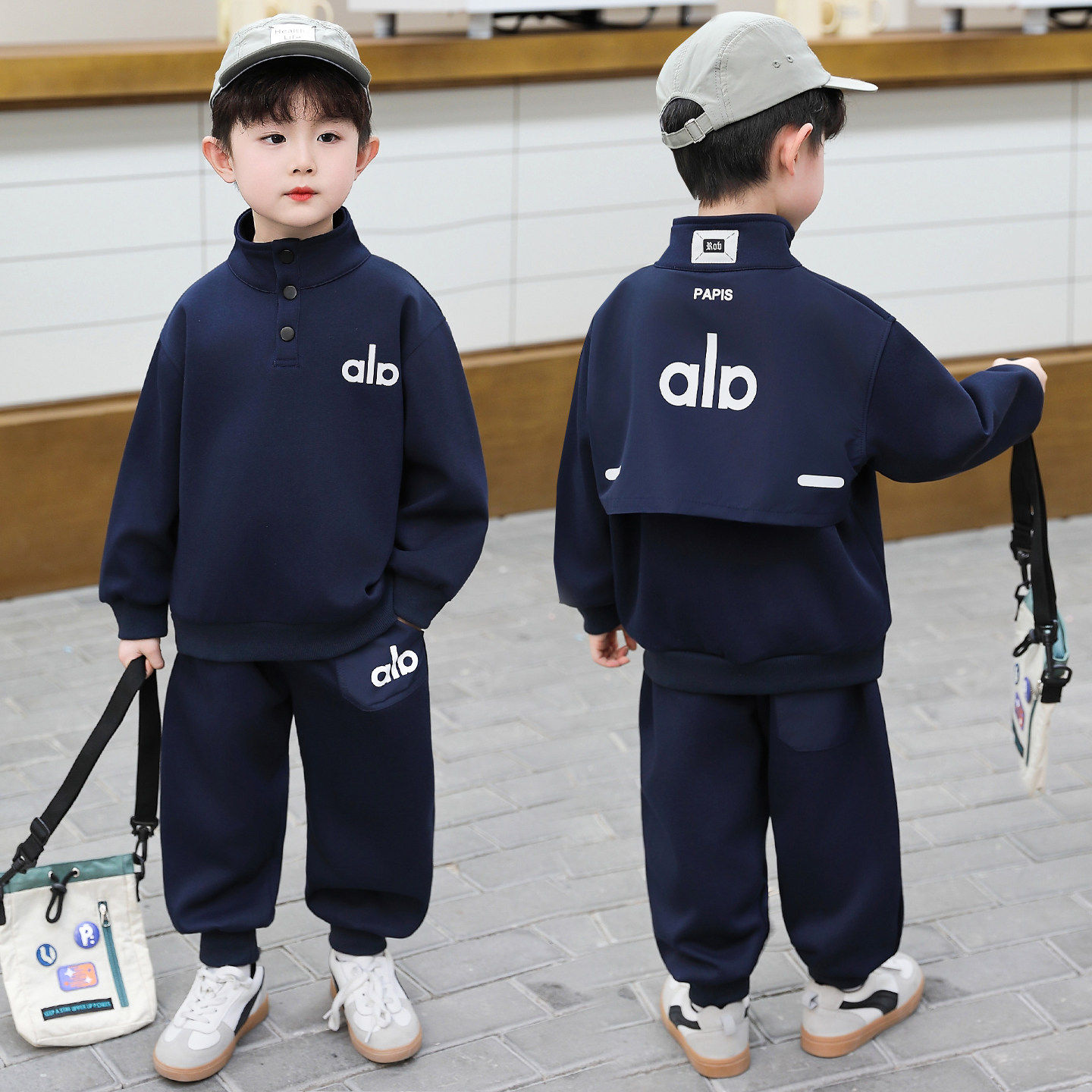 品牌正品男童春装套装2026新款儿童运动卫衣春秋季帅气韩版两件套