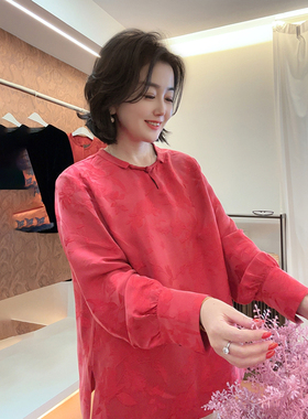 【珍珍休闲】小翻领设计款新款秋冬显瘦新中式国风上衣S-13831