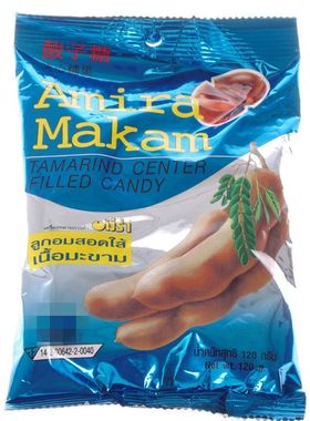 泰国amira makam酸角糖120克酸角糕夹心酸子糖喜糖果袋装孕妇零食