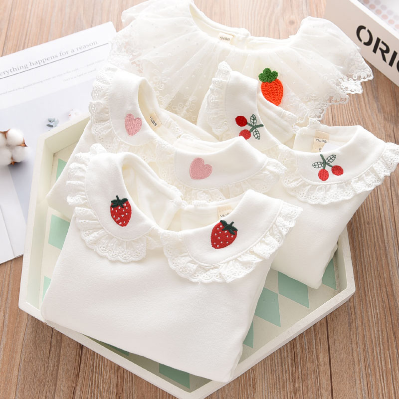 女童打底衫春秋新款女宝宝长袖t恤白色内搭中小童娃娃领儿童上衣,童装/婴儿装/亲子装,T恤,淘宝优惠券,粉丝福利购,淘宝优惠卷
