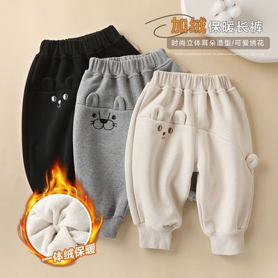 婴儿宝宝大pp裤加绒加厚冬装