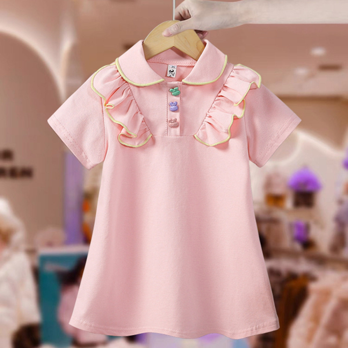 女童连衣裙夏装洋气polo裙子儿童时髦公主风夏季小童女宝宝公主裙,童装/婴儿装/亲子装,连衣裙,淘宝优惠券,粉丝福利购,淘宝优惠卷