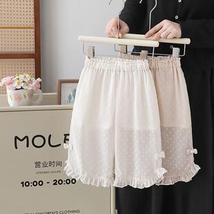 女童韩版雪纺防蚊裤洋气薄款夏季女宝宝儿童阔腿裤小童宽松长裤子