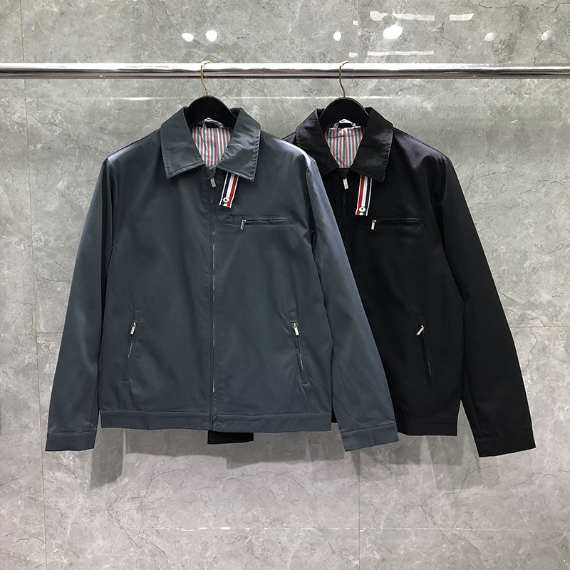 TB双侧织带夹克男女风衣外套