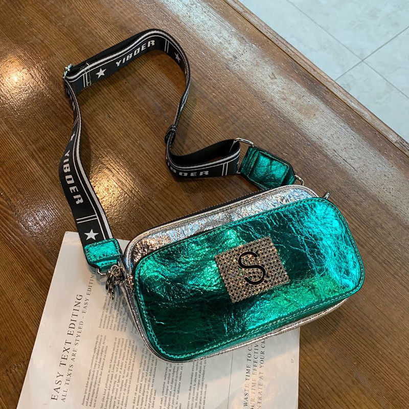 包包女2020新款流行爆裂纹小方包韩版烫钻斜挎包宽肩带单肩包,箱包皮具/热销女包/男包,小方包,淘宝优惠券,粉丝福利购,淘宝优惠卷