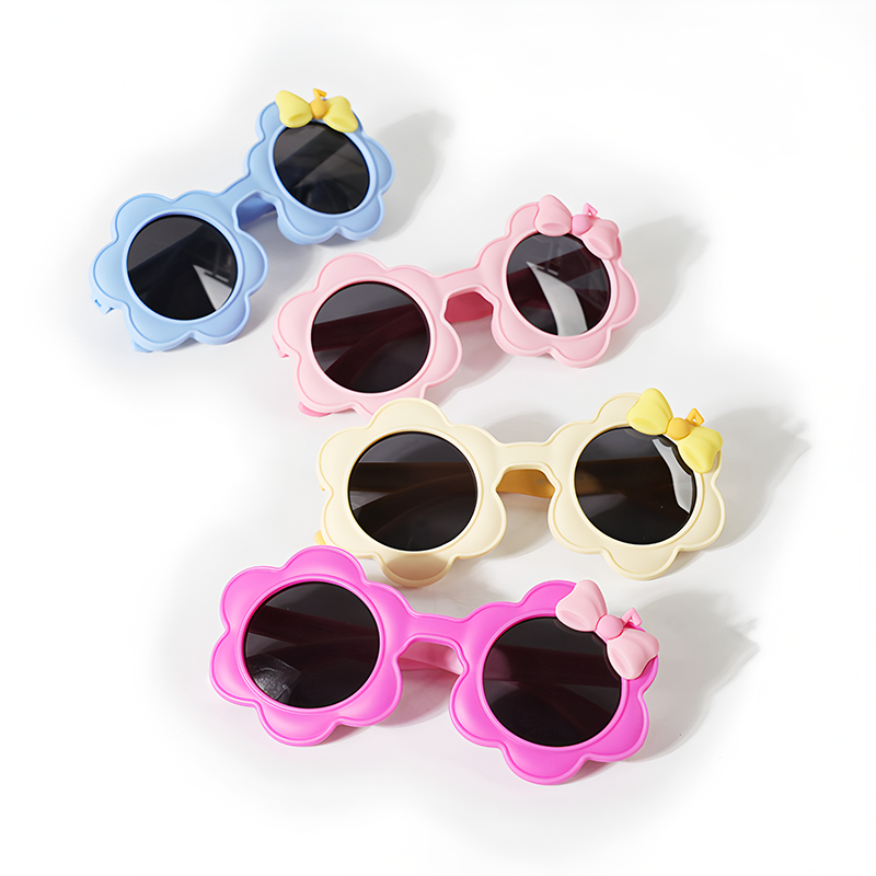 儿童时尚花朵墨镜女童软框