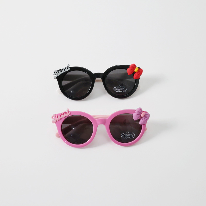 儿童墨镜可爱宝宝卡通蝴蝶结偏光太阳镜防紫外线男女童遮阳玩具镜