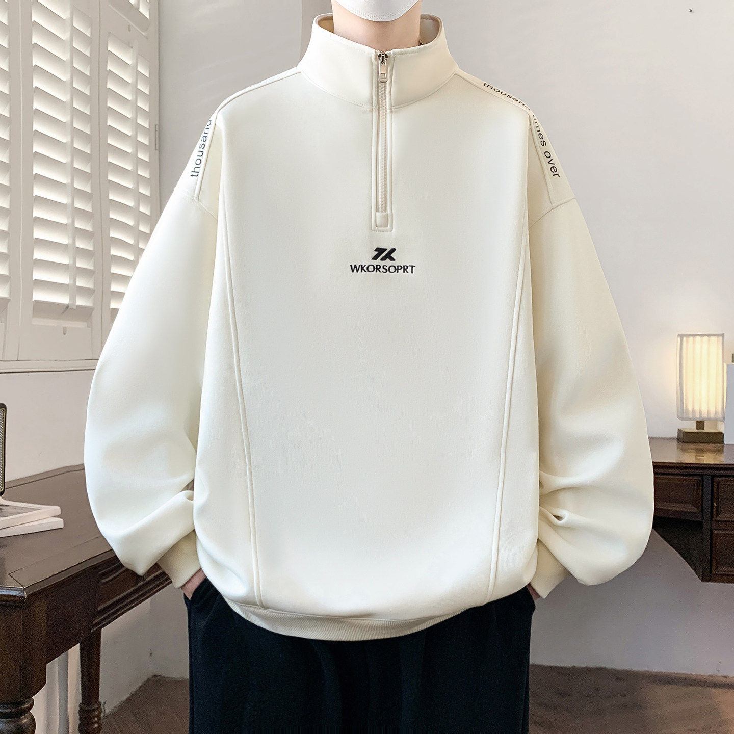 啄木鸟春秋季半拉链卫衣男12-15岁初中学生长袖t恤青少年大童上衣,男装,卫衣,淘宝优惠券,粉丝福利购,淘宝优惠卷